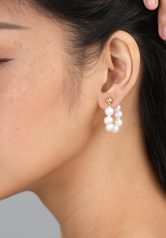 CARLA Pearl Hoops