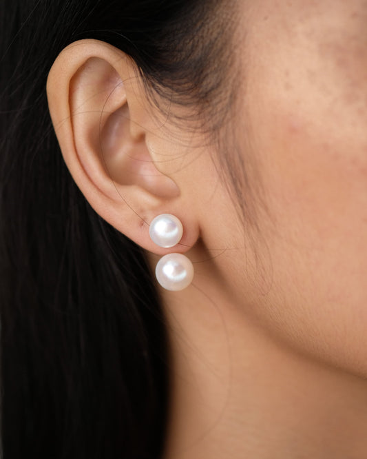 RIA 2-way Earrings (925 Sterling Silver)