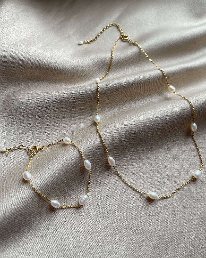 LARA Station Necklace and Bracelet
