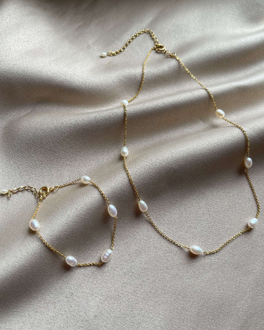 LARA Station Necklace and Bracelet