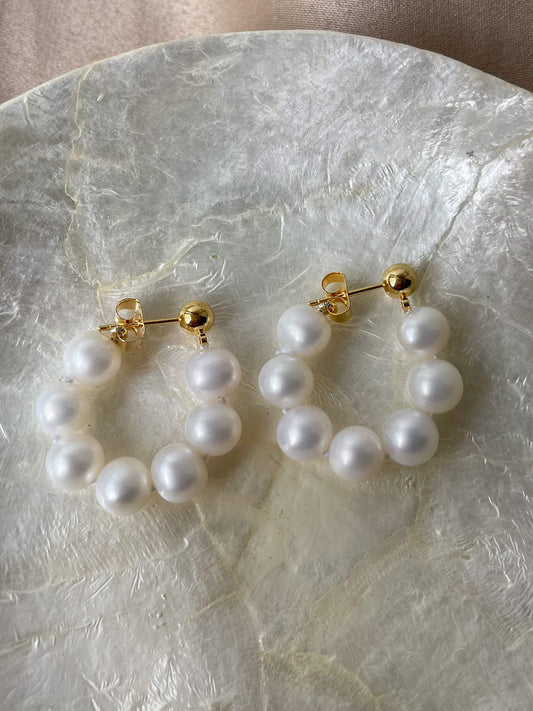 CARLA Pearl Hoops