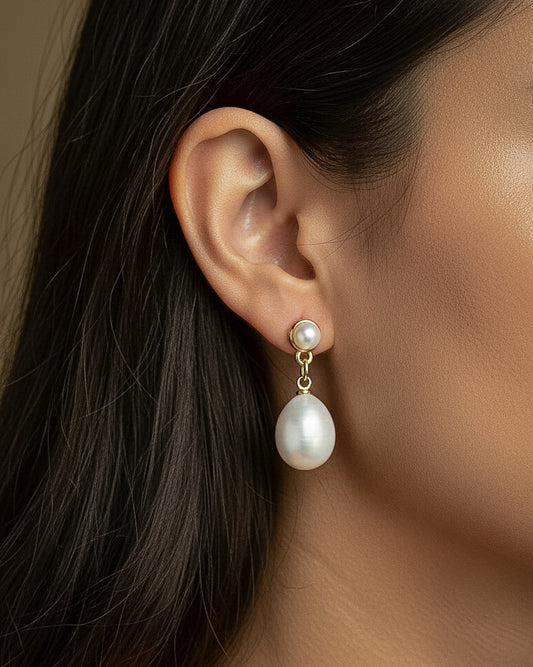 LUNA Double Pearl Earrings