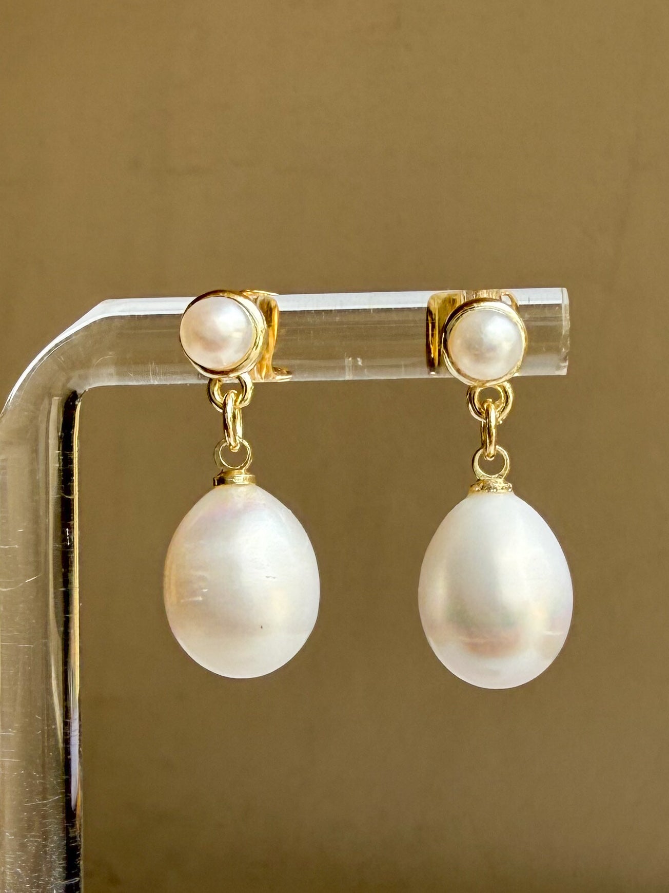 LUNA Double Pearl Earrings