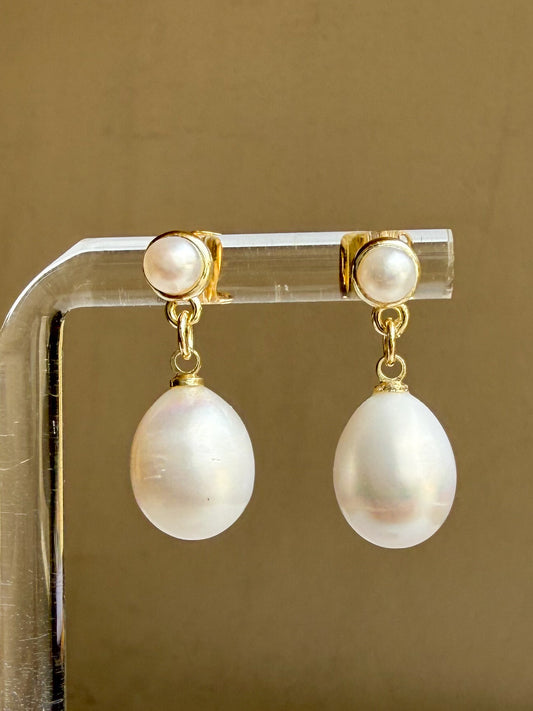 LUNA Double Pearl Earrings